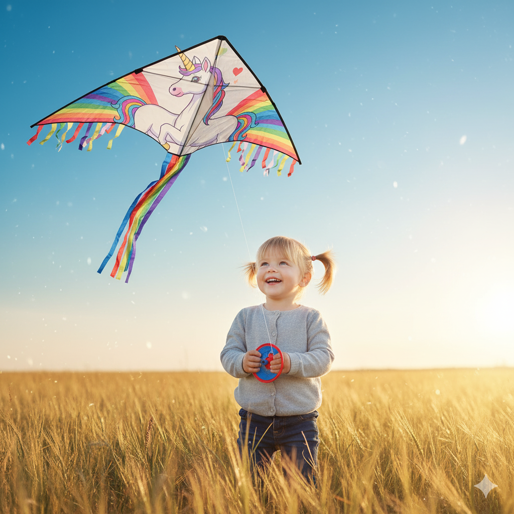 Einhorn am Himmel – kleiner Drache, großes Selbstvertrauen